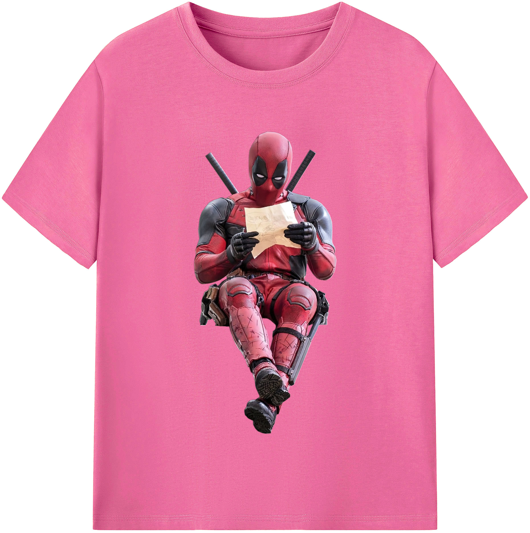 （画像用） Deadpool デッドプール レディースカジュアルプリントTシャツ（綿100％）